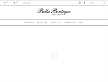 Tablet Screenshot of bellaboutique.com